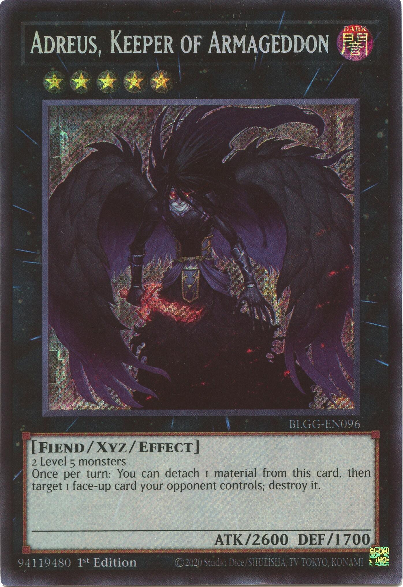 Adreus, Keeper of Armageddon [BLGG-EN096] Ultra Rare | Galaxy Games LLC