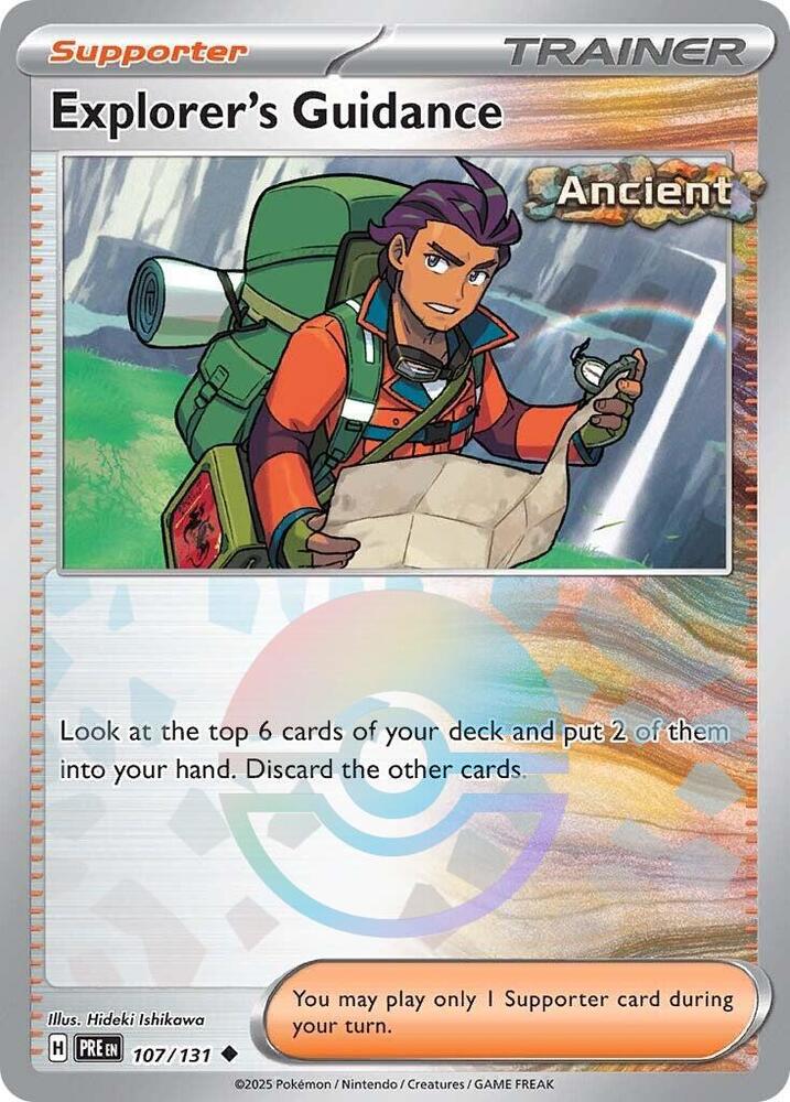 Explorer's Guidance (107/131) (Poke Ball Pattern) [Scarlet & Violet: Prismatic Evolutions] | Galaxy Games LLC