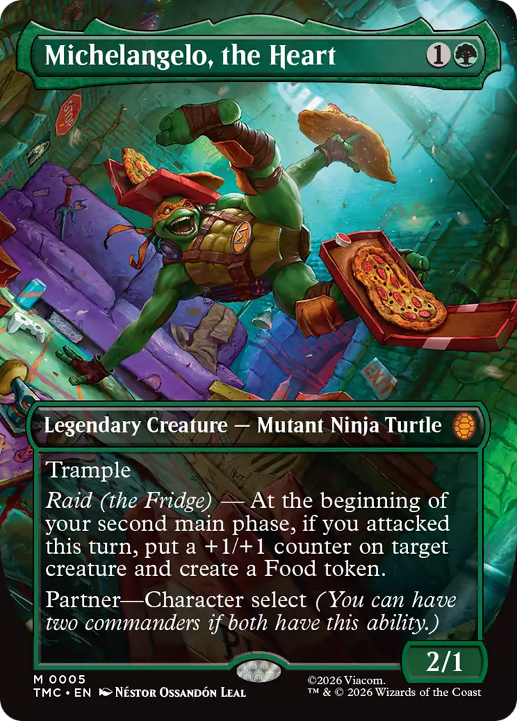 Michelangelo, the Heart (Borderless) [Teenage Mutant Ninja Turtles Commander] | Galaxy Games LLC