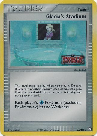 Glacia's Stadium (76/108) (Stamped) [EX: Power Keepers] | Galaxy Games LLC
