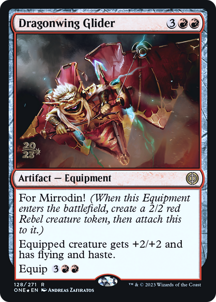 Dragonwing Glider [Phyrexia: All Will Be One Prerelease Promos] | Galaxy Games LLC