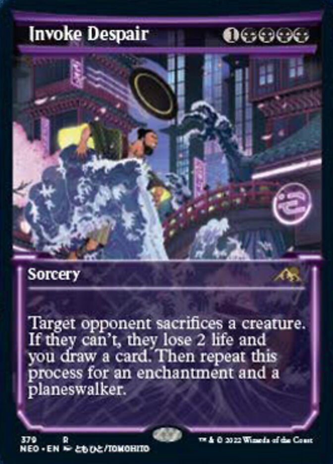 Invoke Despair (Showcase Soft Glow) [Kamigawa: Neon Dynasty] | Galaxy Games LLC