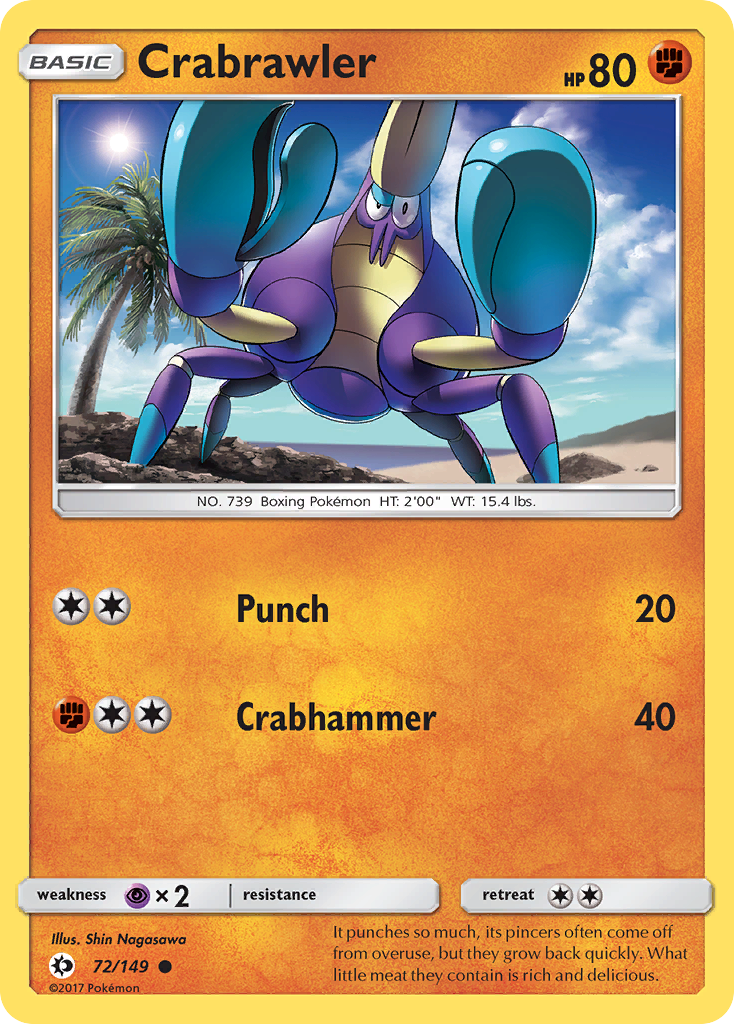 Crabrawler (72/149) [Sun & Moon: Base Set] | Galaxy Games LLC