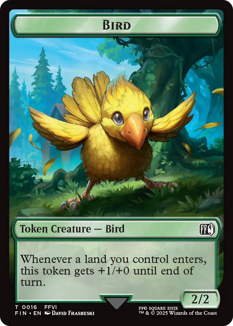 Hero (0007) // Bird (0016) Double-Sided Token [FINAL FANTASY Tokens] | Galaxy Games LLC