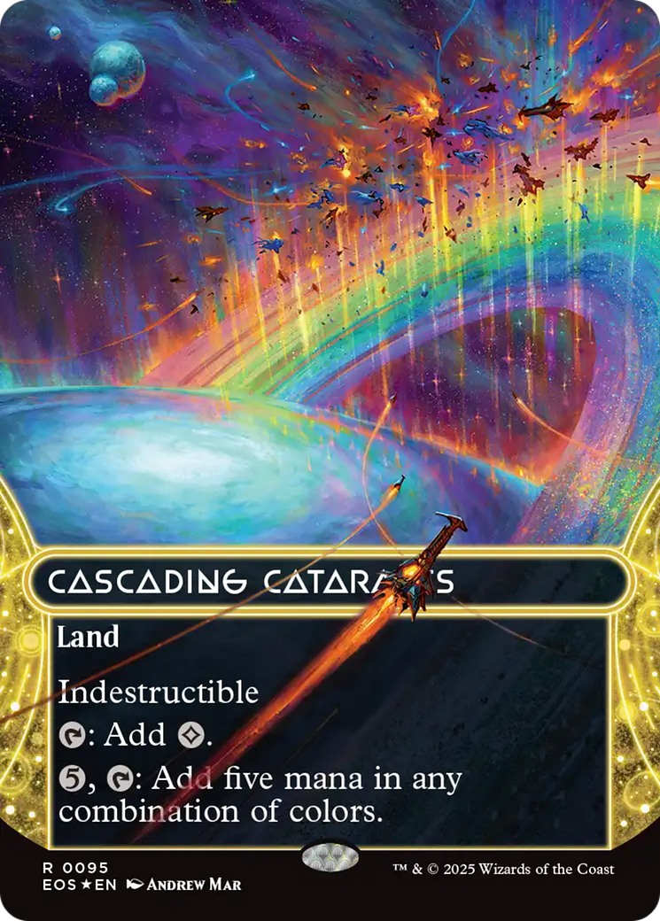 Cascading Cataracts (0095) (Borderless) (Galaxy Foil) [Edge of Eternities: Stellar Sights] | Galaxy Games LLC