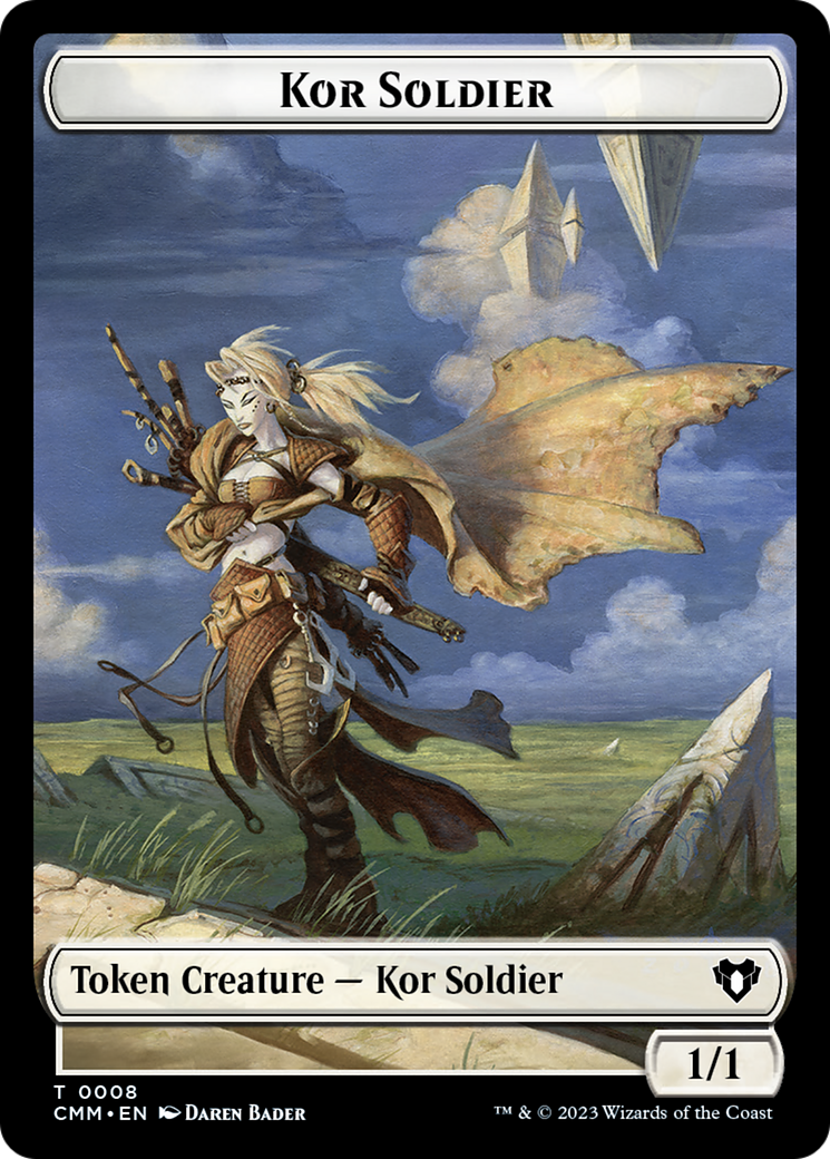 Soldier // Kor Soldier Double-Sided Token [Commander Masters Tokens] | Galaxy Games LLC