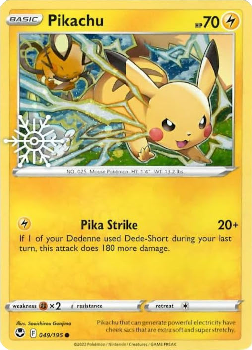 Pikachu (049/195) (Holiday Calendar) [Sword & Shield: Silver Tempest] | Galaxy Games LLC