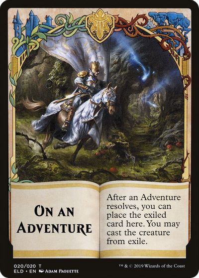 On An Adventure // Spirit Double-Sided Token [Challenger Decks 2020 Tokens] | Galaxy Games LLC