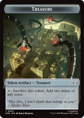 Spider // Treasure Double-Sided Token [Marvel's Spider-Man Tokens] | Galaxy Games LLC