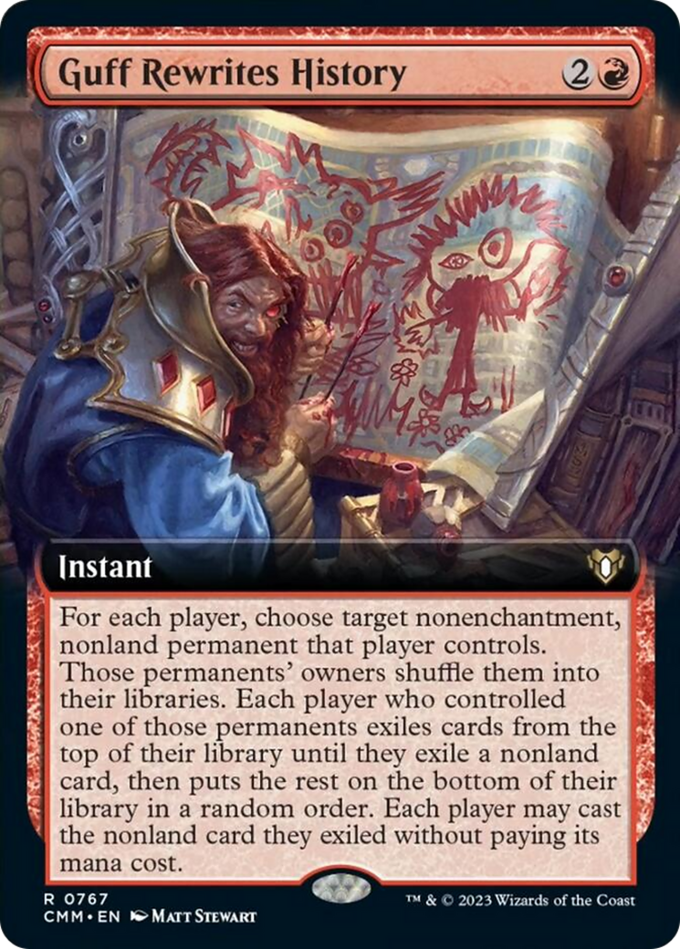 Guff Rewrites History (Extended Art) [Commander Masters] | Galaxy Games LLC