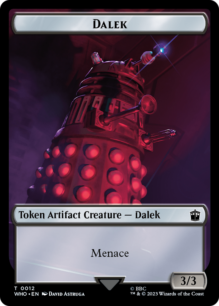 Dalek // Food (0027) Double-Sided Token [Doctor Who Tokens] | Galaxy Games LLC