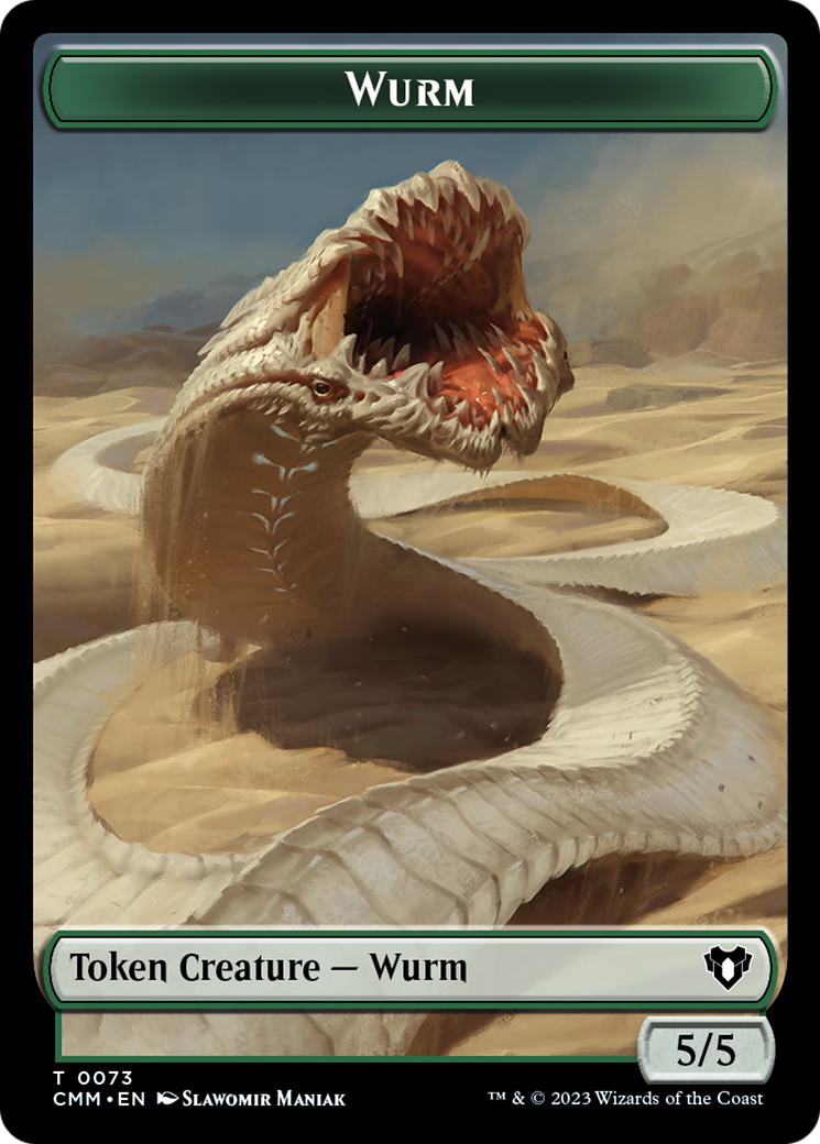 Wurm // Spider Double-Sided Token [Commander Masters Tokens] | Galaxy Games LLC