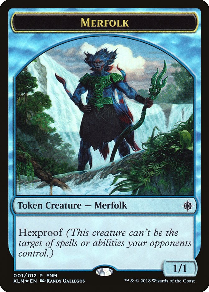 Merfolk // Treasure Double-Sided Token [Friday Night Magic 2018] | Galaxy Games LLC