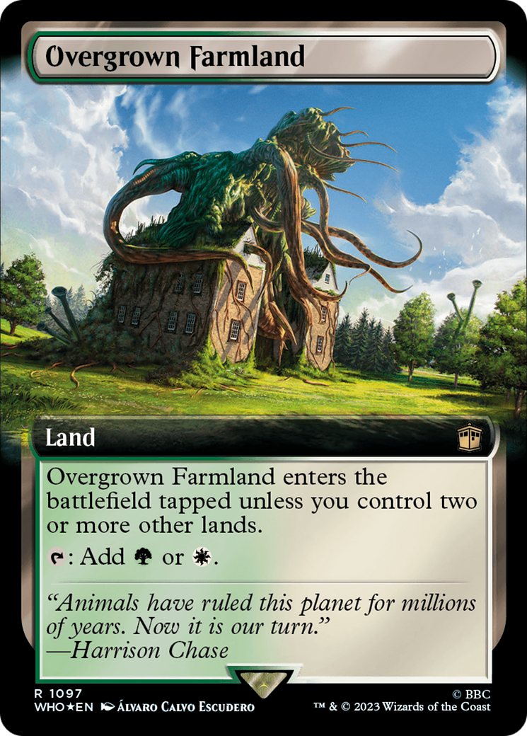 Overgrown Farmland (Extended Art) (Surge Foil) [Doctor Who] | Galaxy Games LLC