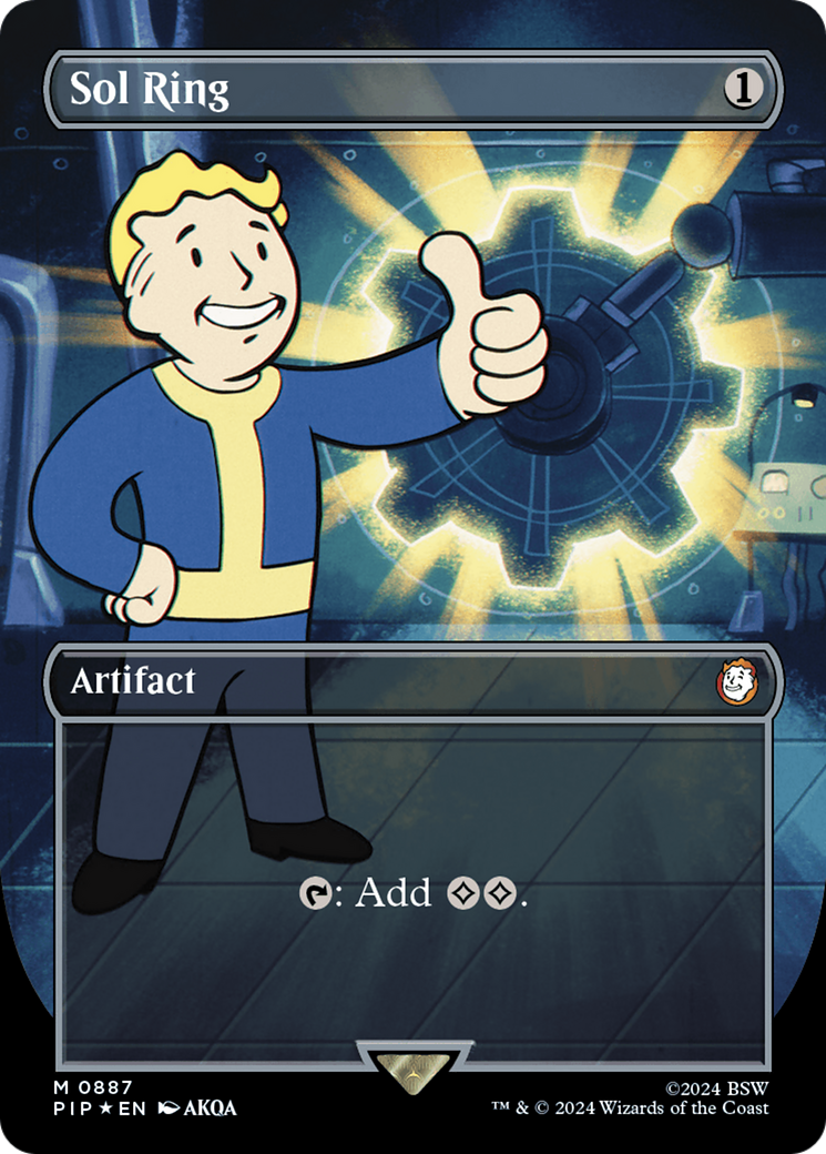 Sol Ring (Borderless) (Surge Foil) [Fallout] | Galaxy Games LLC