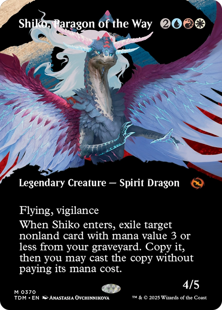 Shiko, Paragon of the Way (Borderless) [Tarkir: Dragonstorm] | Galaxy Games LLC
