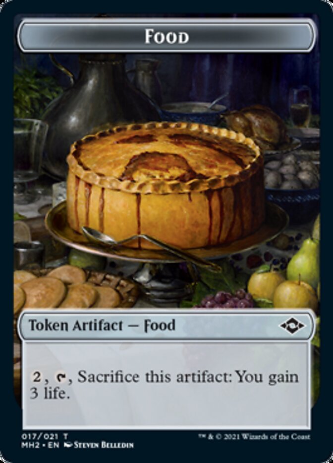 Food (17) // Phyrexian Germ Double-Sided Token [Modern Horizons 2 Tokens] | Galaxy Games LLC