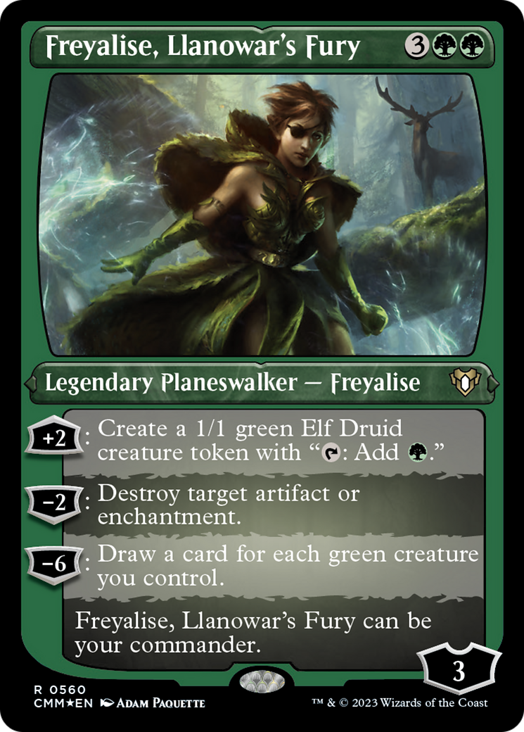 Freyalise, Llanowar's Fury (Foil Etched) [Commander Masters] | Galaxy Games LLC