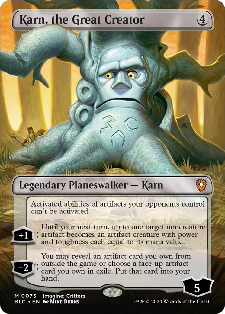 Karn, the Great Creator (Borderless) [Bloomburrow Commander] | Galaxy Games LLC