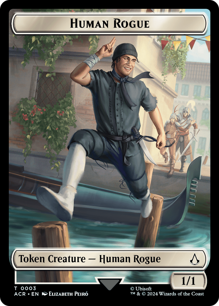 Assassin // Human Rogue Double-Sided Token [Assassin's Creed Tokens] | Galaxy Games LLC