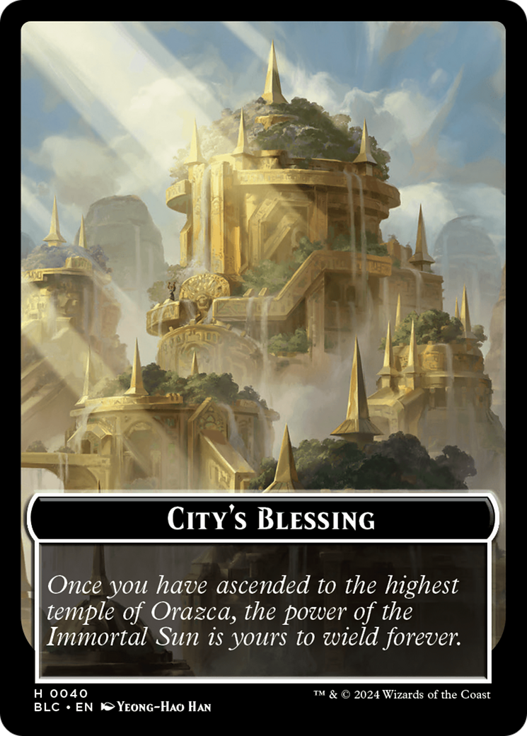 Hamster // City's Blessing Double-Sided Token [Bloomburrow Commander Tokens] | Galaxy Games LLC