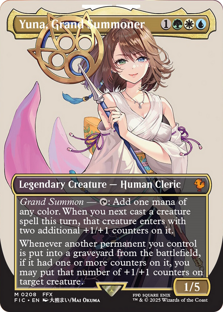 Yuna, Grand Summoner (Borderless) [FINAL FANTASY Commander] | Galaxy Games LLC