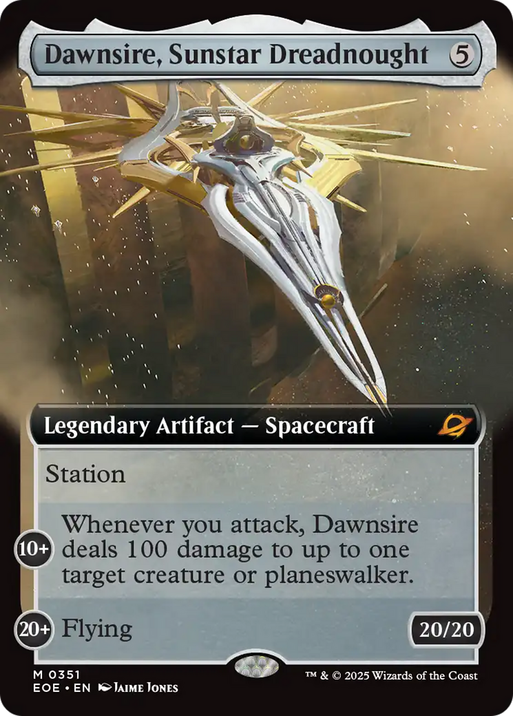 Dawnsire, Sunstar Dreadnought (Extended Art) [Edge of Eternities] | Galaxy Games LLC