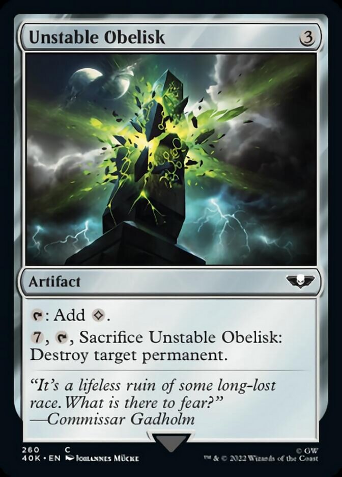 Unstable Obelisk (Surge Foil) [Warhammer 40,000] | Galaxy Games LLC