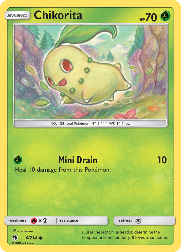 Chikorita (6/214) [Sun & Moon: Lost Thunder] | Galaxy Games LLC