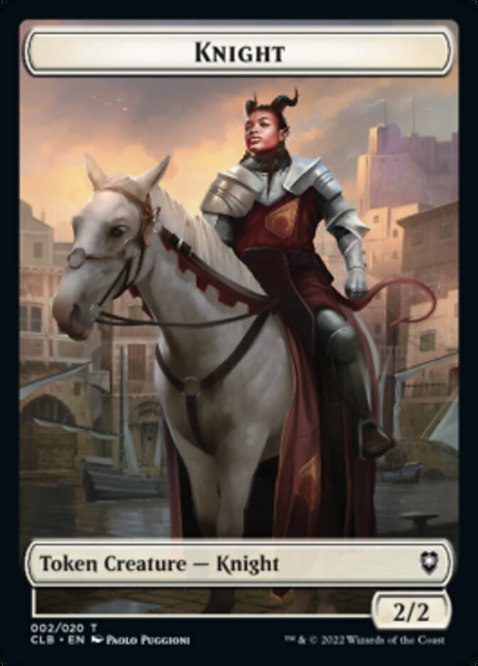 Treasure // Knight Double-Sided Token [Commander Legends: Battle for Baldur's Gate Tokens] | Galaxy Games LLC