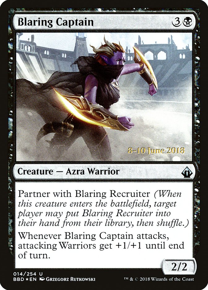Blaring Captain (Prerelease) [Battlebond Prerelease Promos] | Galaxy Games LLC