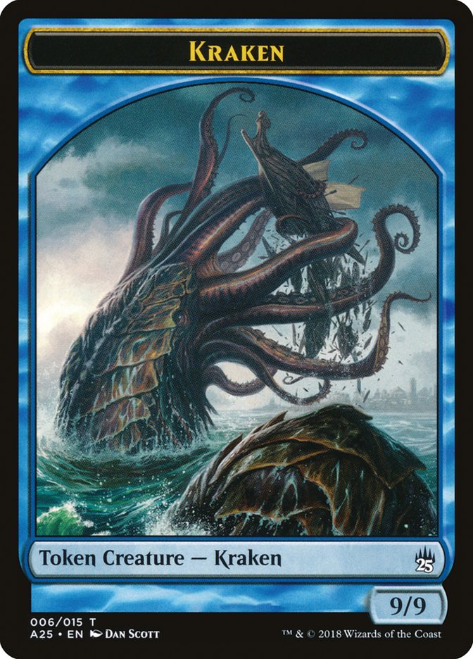 Fish // Kraken Double-Sided Token [Masters 25 Tokens] | Galaxy Games LLC