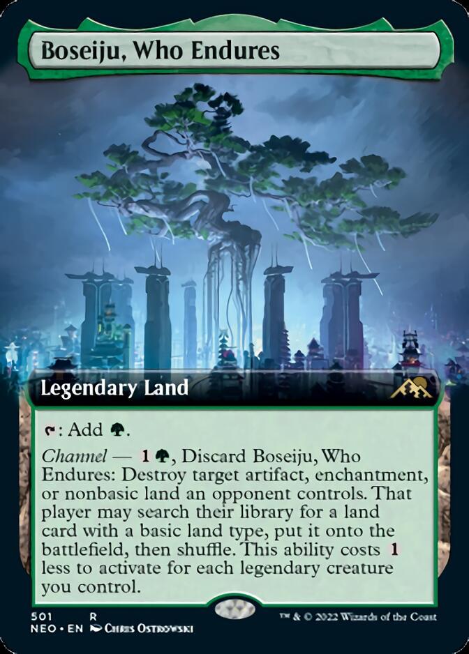 Boseiju, Who Endures (Extended Art) [Kamigawa: Neon Dynasty] | Galaxy Games LLC