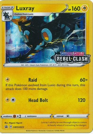 Luxray (SWSH023) (Staff Prerelease Promo) [Sword & Shield: Black Star Promos] | Galaxy Games LLC