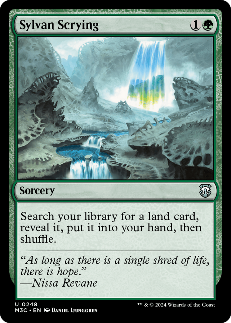 Sylvan Scrying (Ripple Foil) [Modern Horizons 3 Commander] | Galaxy Games LLC