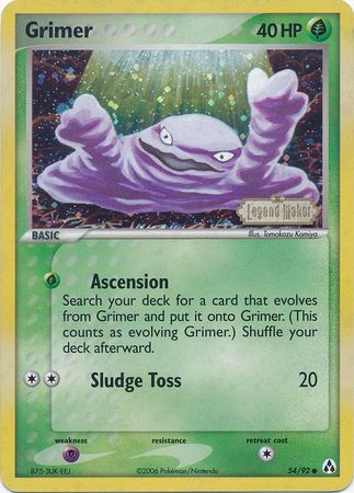 Grimer (54/92) (Stamped) [EX: Legend Maker] | Galaxy Games LLC
