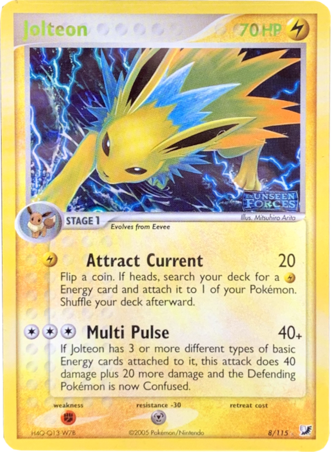 Jolteon (8/115) (Stamped) [EX: Unseen Forces] | Galaxy Games LLC