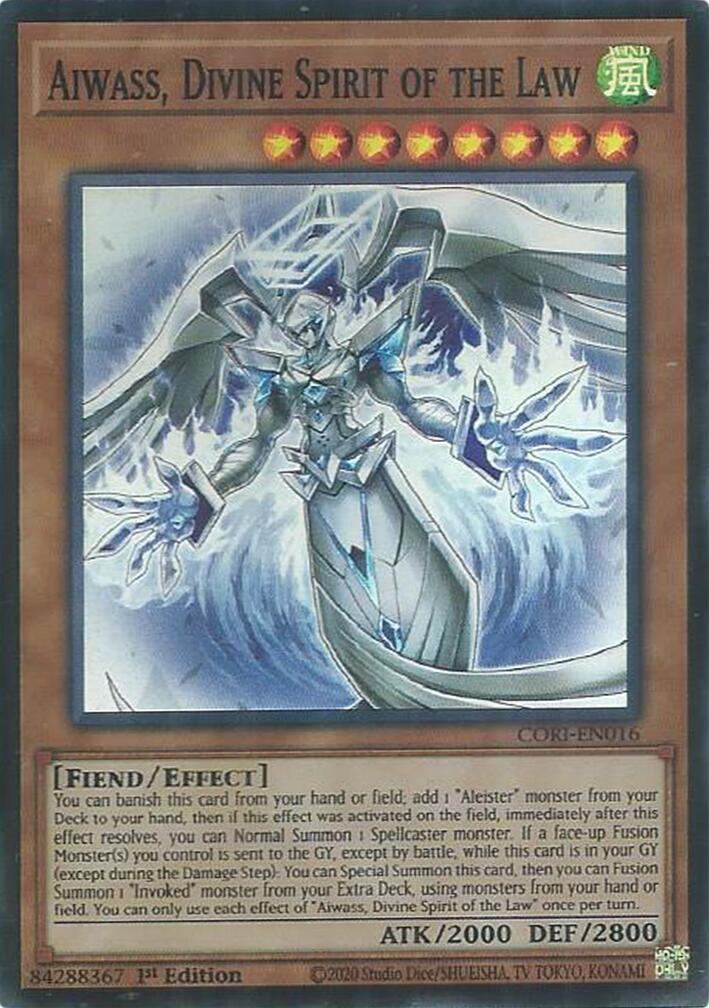 Aiwass, Divine Spirit of the Law [CORI-EN016] Super Rare | Galaxy Games LLC