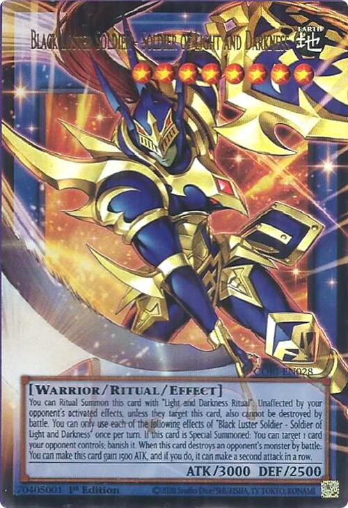 Black Luster Soldier - Soldier of Light and Darkness (Extended Art) [CORI-EN028] Ultra Rare | Galaxy Games LLC