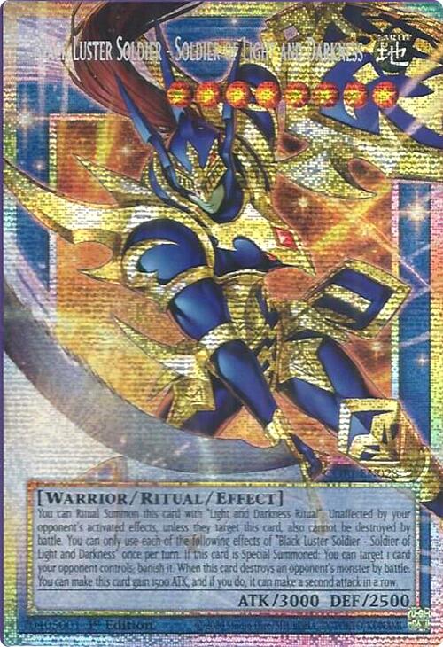 Black Luster Soldier - Soldier of Light and Darkness (Starlight Rare) (Extended Art) [CORI-EN028] Starlight Rare | Galaxy Games LLC