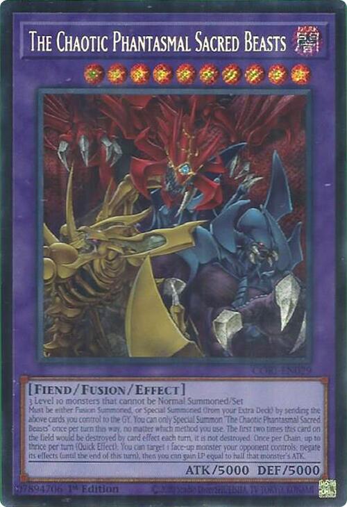The Chaotic Phantasmal Sacred Beasts (Secret Rare) [CORI-EN029] Secret Rare | Galaxy Games LLC