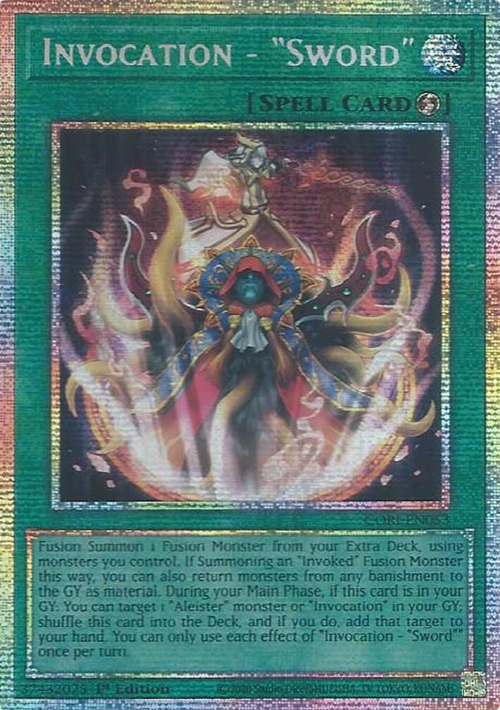 Invocation - "Sword" (Starlight Rare) [CORI-EN053] Starlight Rare | Galaxy Games LLC