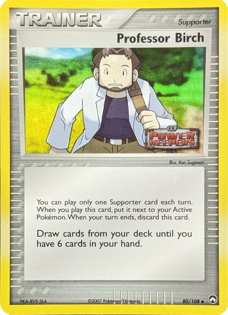 Professor Birch (80/108) (Stamped) [EX: Power Keepers] | Galaxy Games LLC
