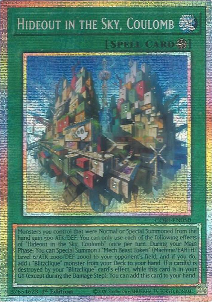 Hideout in the Sky, Coulomb (Starlight Rare) [CORI-EN050] Starlight Rare | Galaxy Games LLC