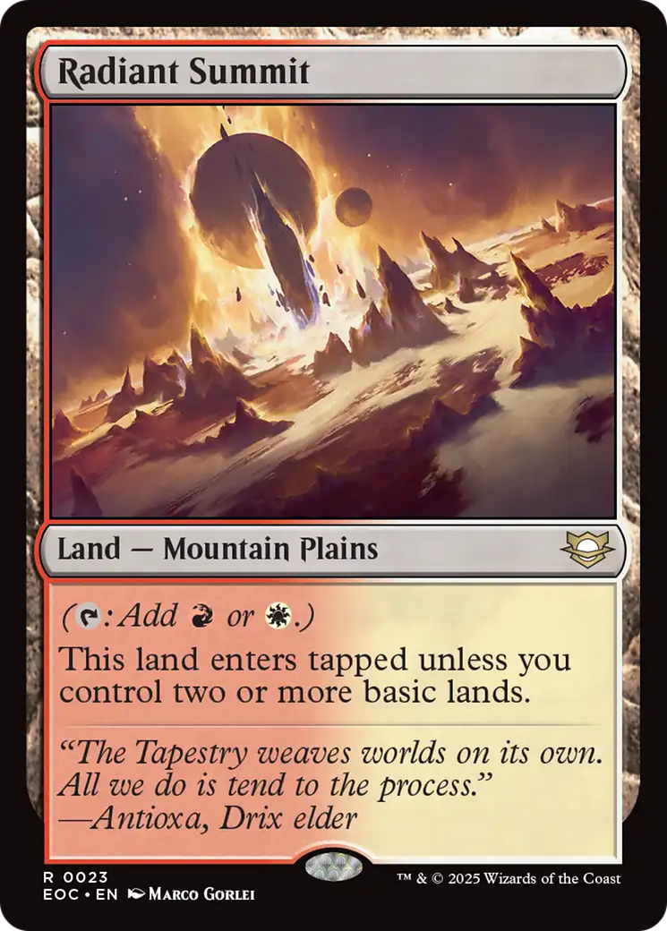 Radiant Summit [Edge of Eternities Commander] | Galaxy Games LLC