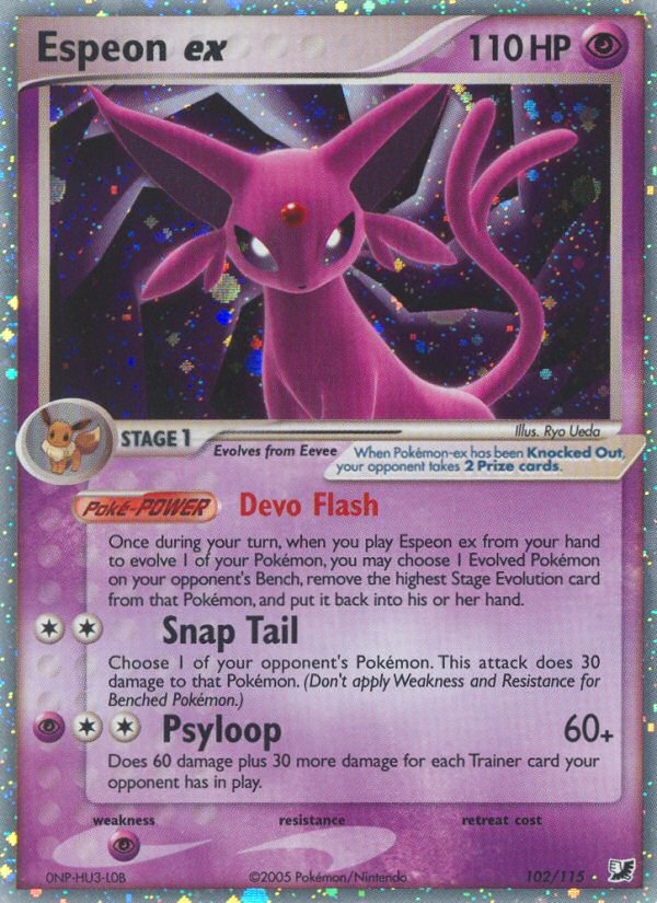 Espeon ex (102/115) [EX: Unseen Forces] | Galaxy Games LLC