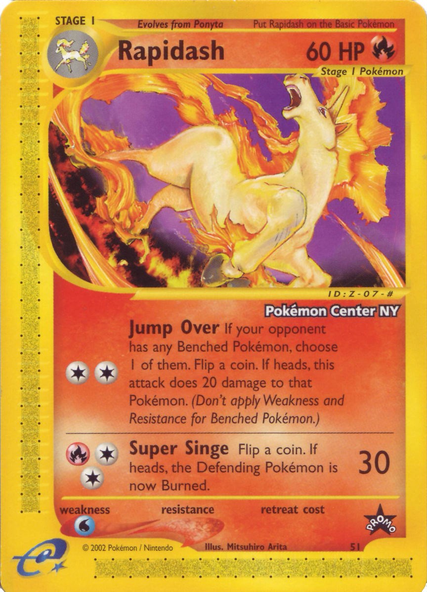 Rapidash (51) (Pokemon Center NY Promo) [Wizards of the Coast: Black Star Promos] | Galaxy Games LLC