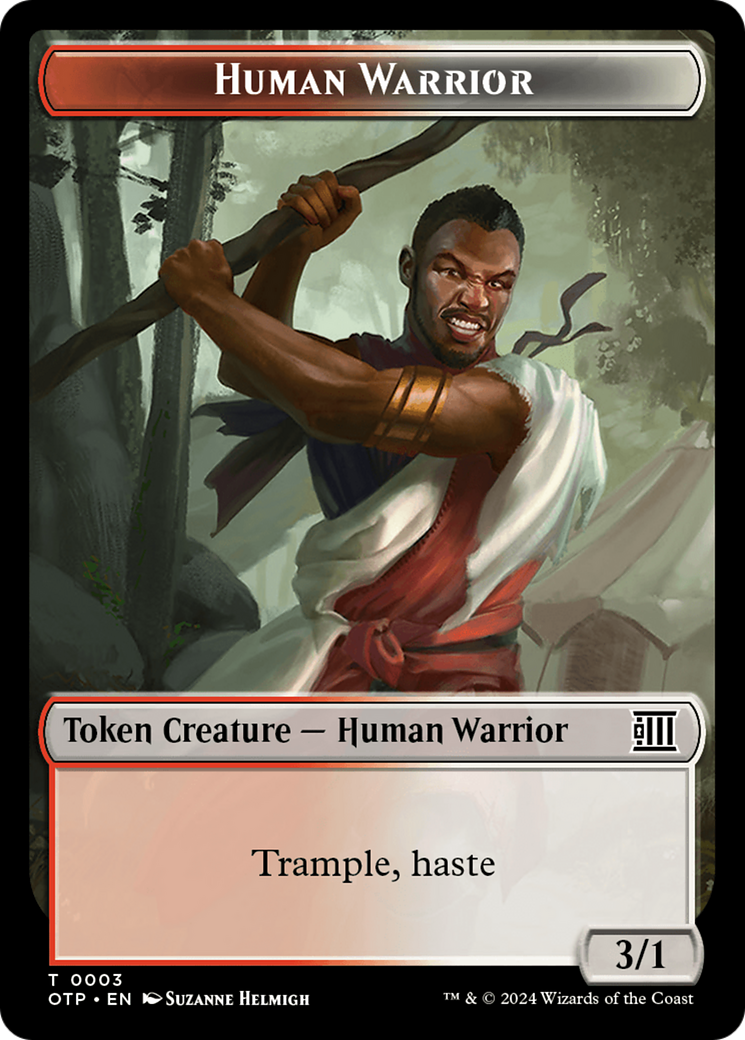 Human Warrior Token [Outlaws of Thunder Junction: Breaking News Tokens] | Galaxy Games LLC