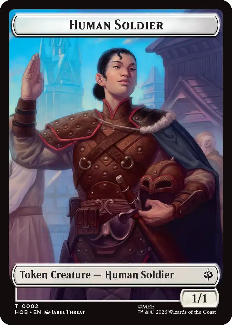 Human Soldier // Treasure (0012) Double-Sided Token [The Hobbit Tokens] | Galaxy Games LLC