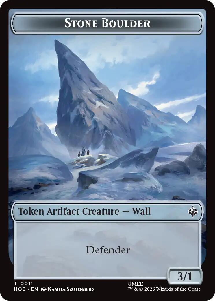 Stone Boulder // Dragon Double-Sided Token [The Hobbit Tokens] | Galaxy Games LLC